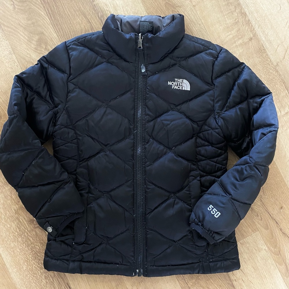 Girls The North Face 550 Down Fill winter jacket